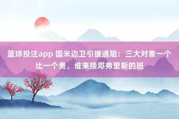 篮球投注app 国米边卫引援遇阻：三大对象一个比一个贵，谁来接邓弗里斯的班
