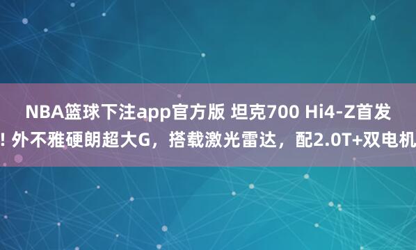 NBA篮球下注app官方版 坦克700 Hi4-Z首发! 外不雅硬朗超大G，搭载激光雷达，配2.0T+双电机
