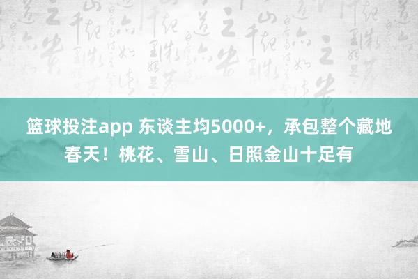 篮球投注app 东谈主均5000+，承包整个藏地春天！桃花、雪山、日照金山十足有