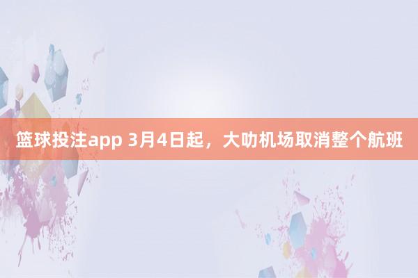 篮球投注app 3月4日起，大叻机场取消整个航班