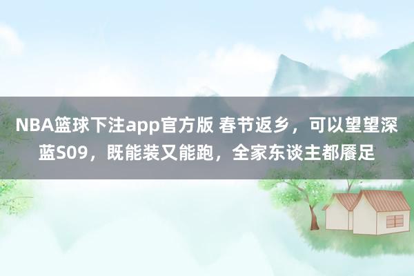 NBA篮球下注app官方版 春节返乡，可以望望深蓝S09，既能装又能跑，全家东谈主都餍足