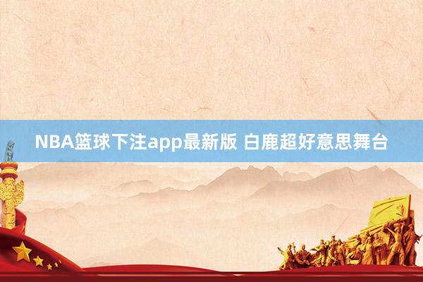 NBA篮球下注app最新版 白鹿超好意思舞台