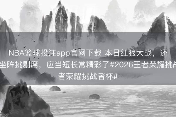 NBA篮球投注app官网下载 本日红狼大战，还有久诚坐阵挑剔席，应当短长常精彩了#2026王者荣耀挑战者杯#