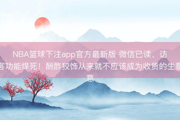NBA篮球下注app官方最新版 微信已读、访客功能焊死！酬酢狡饰从来就不应该成为收货的生意