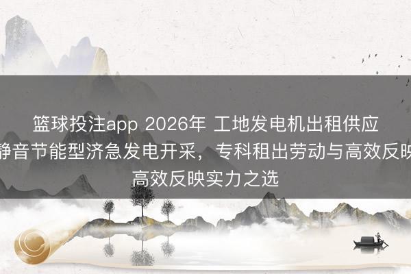 篮球投注app 2026年 工地发电机出租供应商保举：静音节能型济急发电开采，专科租出劳动与高效反映实力之选