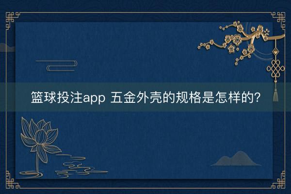 篮球投注app 五金外壳的规格是怎样的？