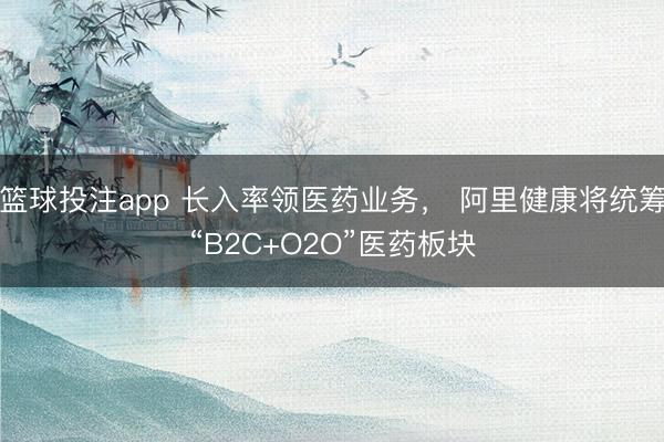 篮球投注app 长入率领医药业务， 阿里健康将统筹“B2C+O2O”医药板块