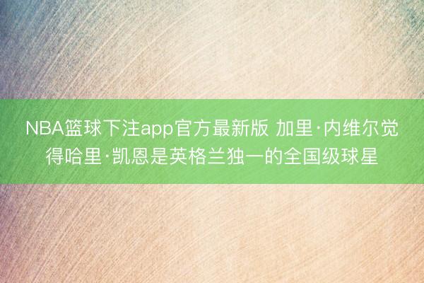 NBA篮球下注app官方最新版 加里·内维尔觉得哈里·凯恩是英格兰独一的全国级球星