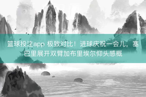 篮球投注app 极致对比！进球庆祝一会儿，塞巴里展开双臂加布里埃尔仰头感概